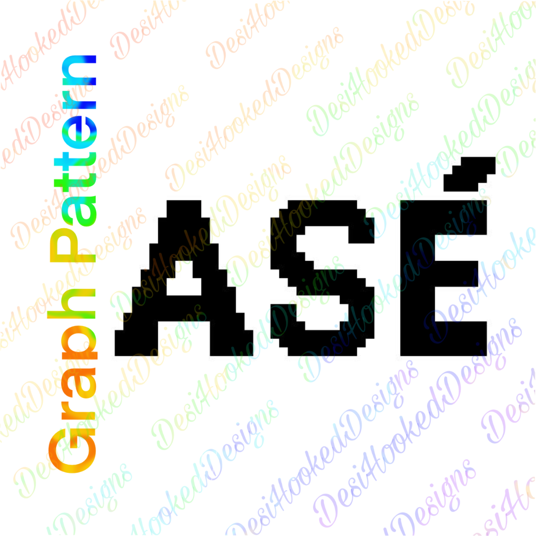 Asè Word Crochet Graph Pattern