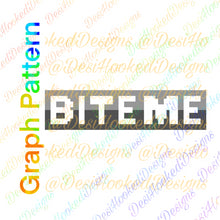 Bite Me Word Crochet Graph Pattern