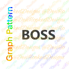 Boss Word Crochet Graph Pattern