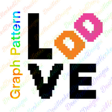 Dunkin Love Crochet Graph Pattern
