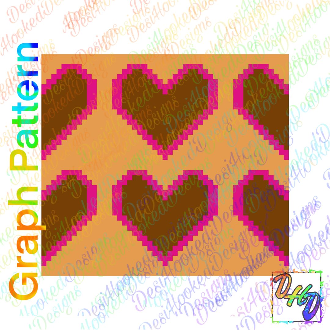 Heart Repeat Crochet Graph Pattern