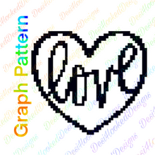 Love Heart Crochet Graph Pattern