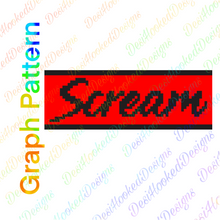 Scream Word Crochet Graph Pattern